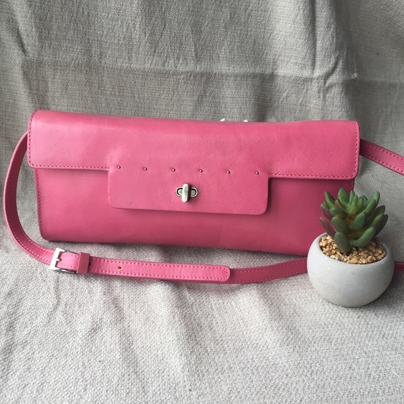 Monsac Original Handbags - Monsac Original Leather Pink Mini Shoulder Bag